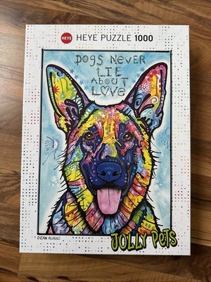 Heye Puzzle Dogs Never Lie About Love, 1000 Teile, Hund, Schäferhund, Jolly Pets