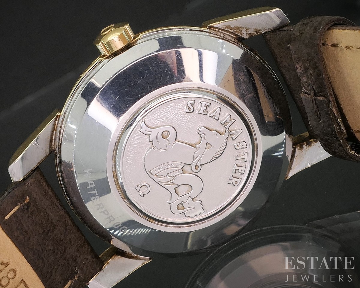 Vintage 1958 Omega Seamaster Calendar Gold Capped Cal. 503 Mens