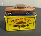 Vintage Original Boxed Lesney Matchbox #22 Vauxhall Cresta Die-Cast Car