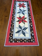 Handmade Patriotic Americana Quilted Table Runner, 250th Celebration ,   USA