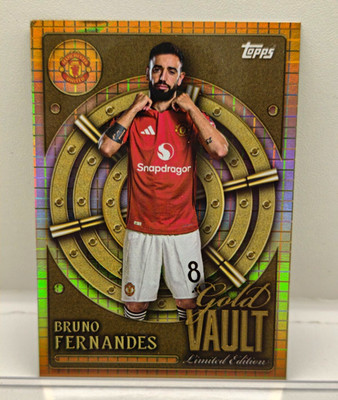 Topps Premier League 2025-26 Gold Vault Limited Edition Bruno Fernandes GV-4
