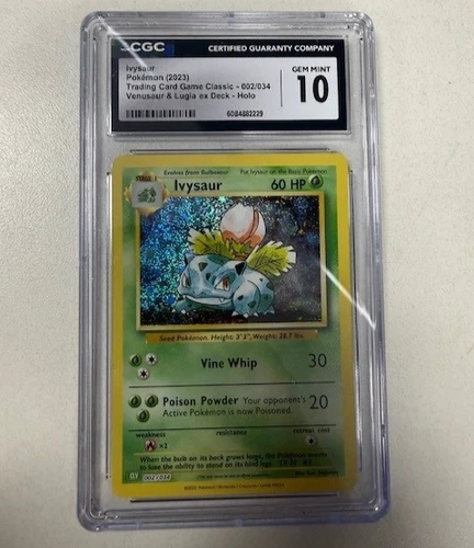 CGC 10- Ivysaur 002/034 [Venusaur & Lugia ex Deck] Holo