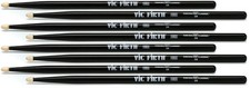 Vic Firth American Classic Drumsticks - 5B, Black, 4 pairs