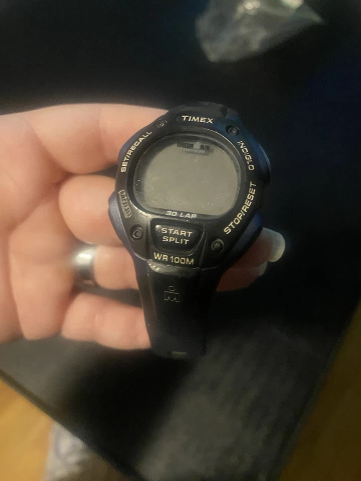 Мужские часы Timex Indiglo Ironman винтажный резиновый ремешок 90-е непроверенные с руководством винтажные - Изображение 2 из 4