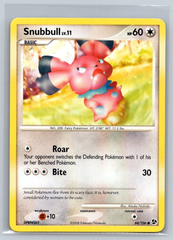 Snubbull 84/106 Common Great Encounters Pokemon Near Mint
