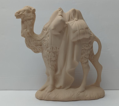 Atlantic Mold Nativity Camel 7'' Standing Tan Ceramic Painted 1970s Replacement