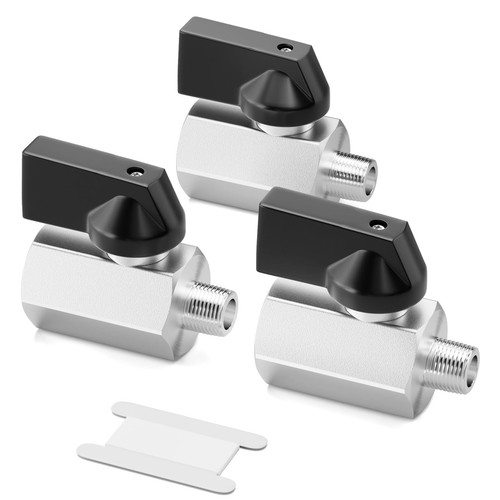 3 PCS 1/2 Inch NPT FxM Nickel Plated Brass Mini Ball Valve Thread Shut Off