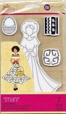 Julie Nutting IMANI Paper Doll Stamp Set- 7 Piece Set - 912918 - NEW