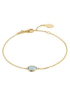 Latelita Armband Gold Hellblau Topas Klein Mini Edelstein Brautjungfer Geschenk