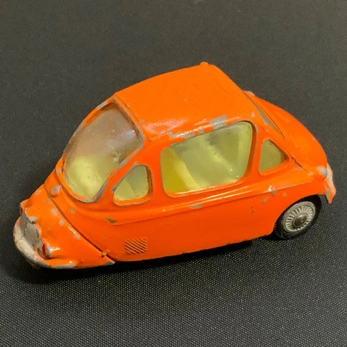 Corgi 233 Heinkel Bubble Car Orange Diecast Vehicle Vintage Toy 1960’s
