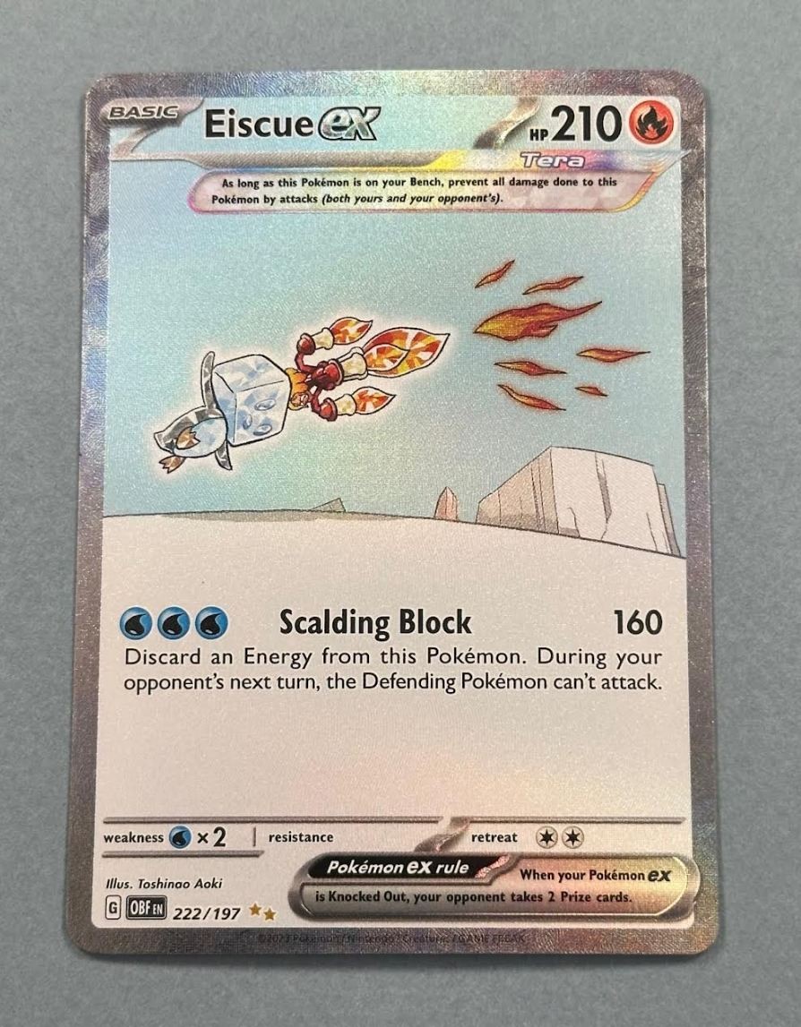 Pokemon Eiscue EX 222/197 En SV Obsidian Flames