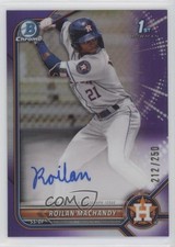 2022 Bowman Chrome Prospect Purple Refractor 212/250 Roilan Machandy Auto 12yh