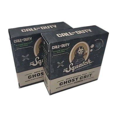 Dr. Squatch Call of Duty Limited Edition ~ Two Pack Ghost Grit 5 Ounce Bars!