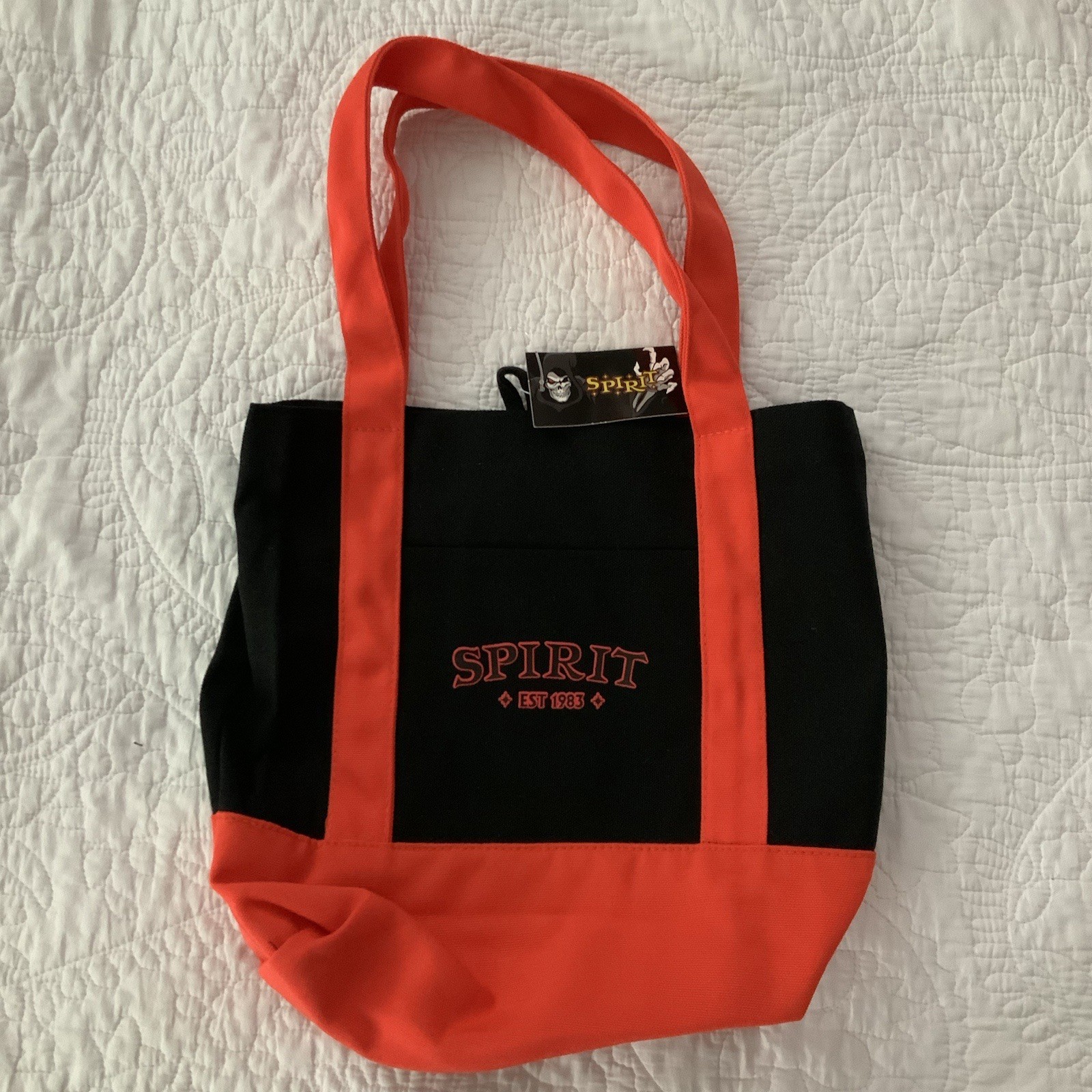 Spirit Halloween 2025 Black and Orange Tote Bag Ships Fast