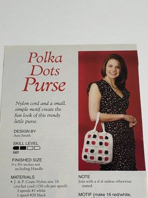Polka Dots Purse Crochet Pattern Easy Accessories Magazine Pages