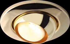 Knightsbridge Lighting - Brass Directional Eyeball Recessed Ceiling Downlight