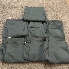 LOT OF 7 Cintas 945-40 Pants Men's Women  s Uniform Work Comfort Flex Green 26x30