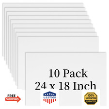 10 Pack 18'' x 24'' Large White Corrugated Plastic Sign Blank Board Double Sided
