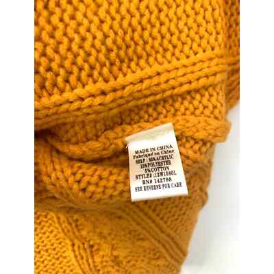 Yellow Distressed Hem Chunky Knit Sweater NEW | eBay
