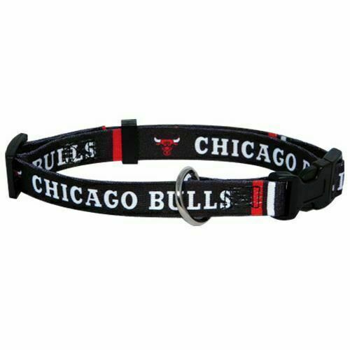 CHICAGO BULLS PET DOG ADJUSTABLE NYLON COLLAR SMALL - Picture 1 of 1
