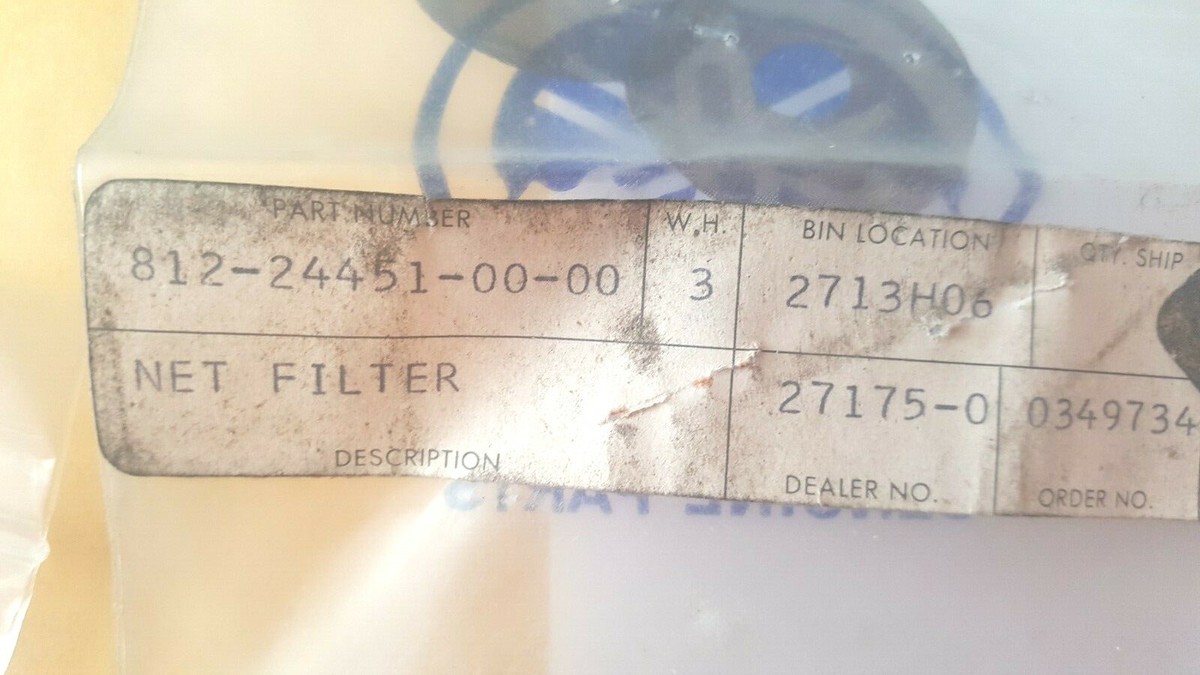 Yamaha SW396, SW433, SL292 NOS Carburetor Filter Net 812-24451-00