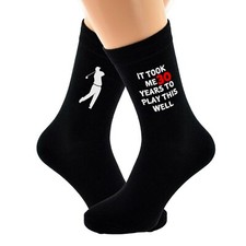 Personalised with age It took me Golf Design Black Socks UK 5-12 - N1300