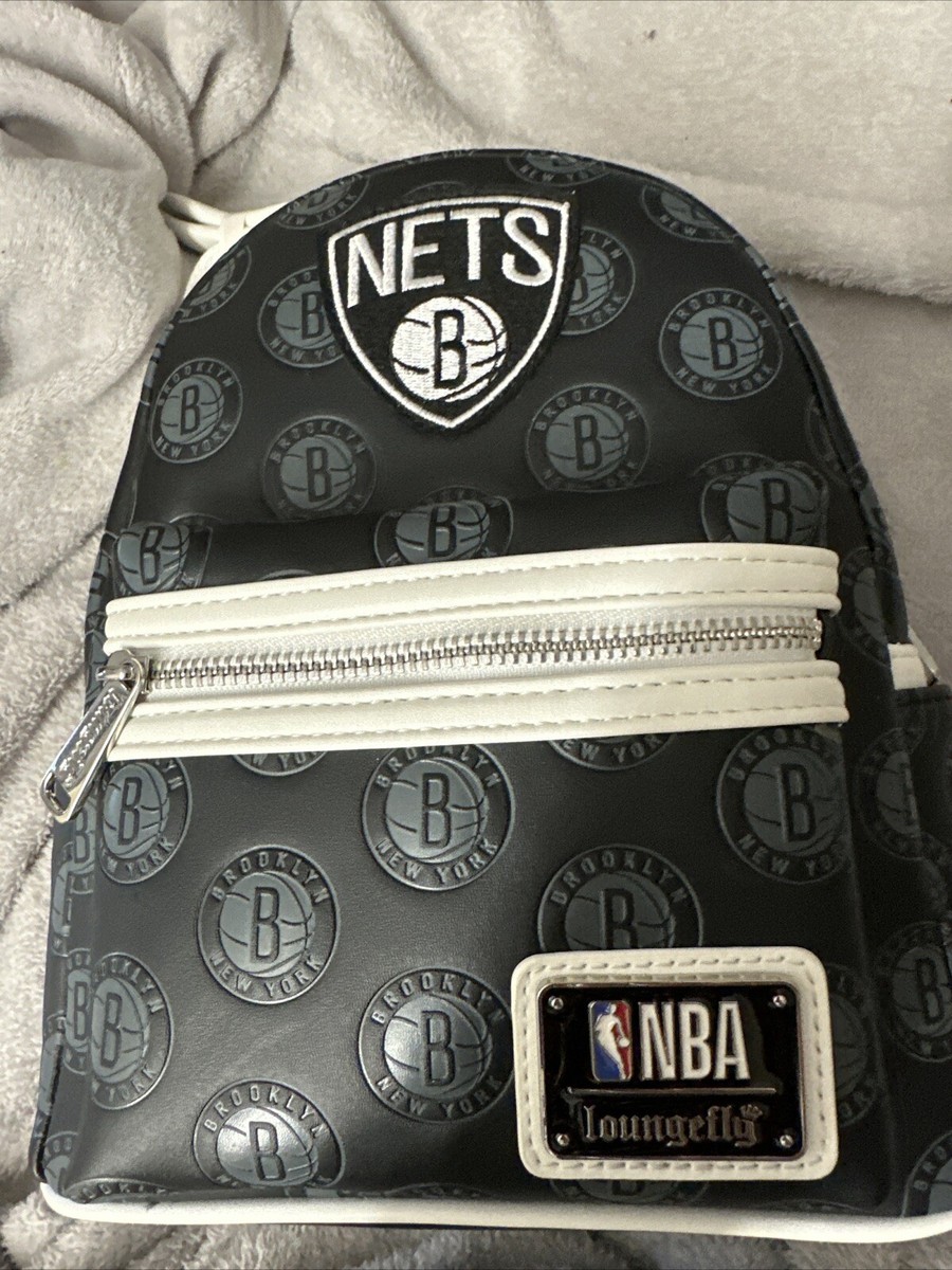 Loungefly NBA Brooklyn Nets Logo Black Mini-Backpack NEW  display picture 1