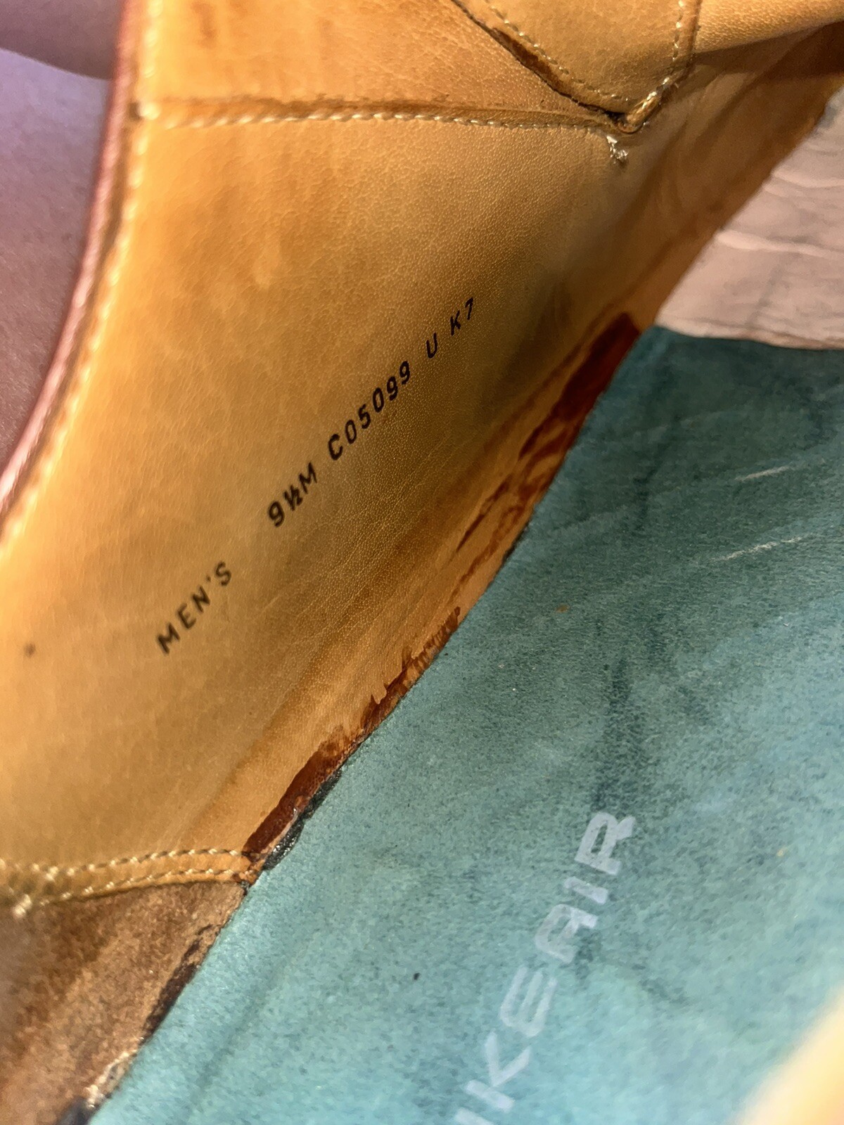 SAOLA Scarpe Cole Haan x NikeAir uomo Wingtip Oxford marroni in pelle taglia 9 5 M C05099