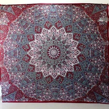 Star Mandala tapestry Boho Queen Elephant Tapestries Beach Throw Table SofaCover