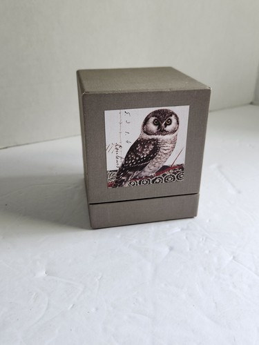 Art Glass Cube Owl Paperweight by Fringe Studio. App. 2 ¼” Side - Picture 13 of 14