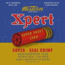 Reproduction Vintage Xpert Western Cartridge Skeet Shells Label Canvas Print