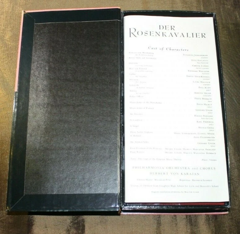 Richard Strauss Der Rosenkavalier Elizabeth Schwarzkopf 3 cassettes libretto - Image 4 of 4