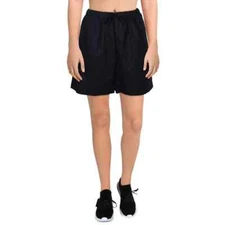 Aqua Womens Pleated Cotton Casual Shorts, Blue, 34L