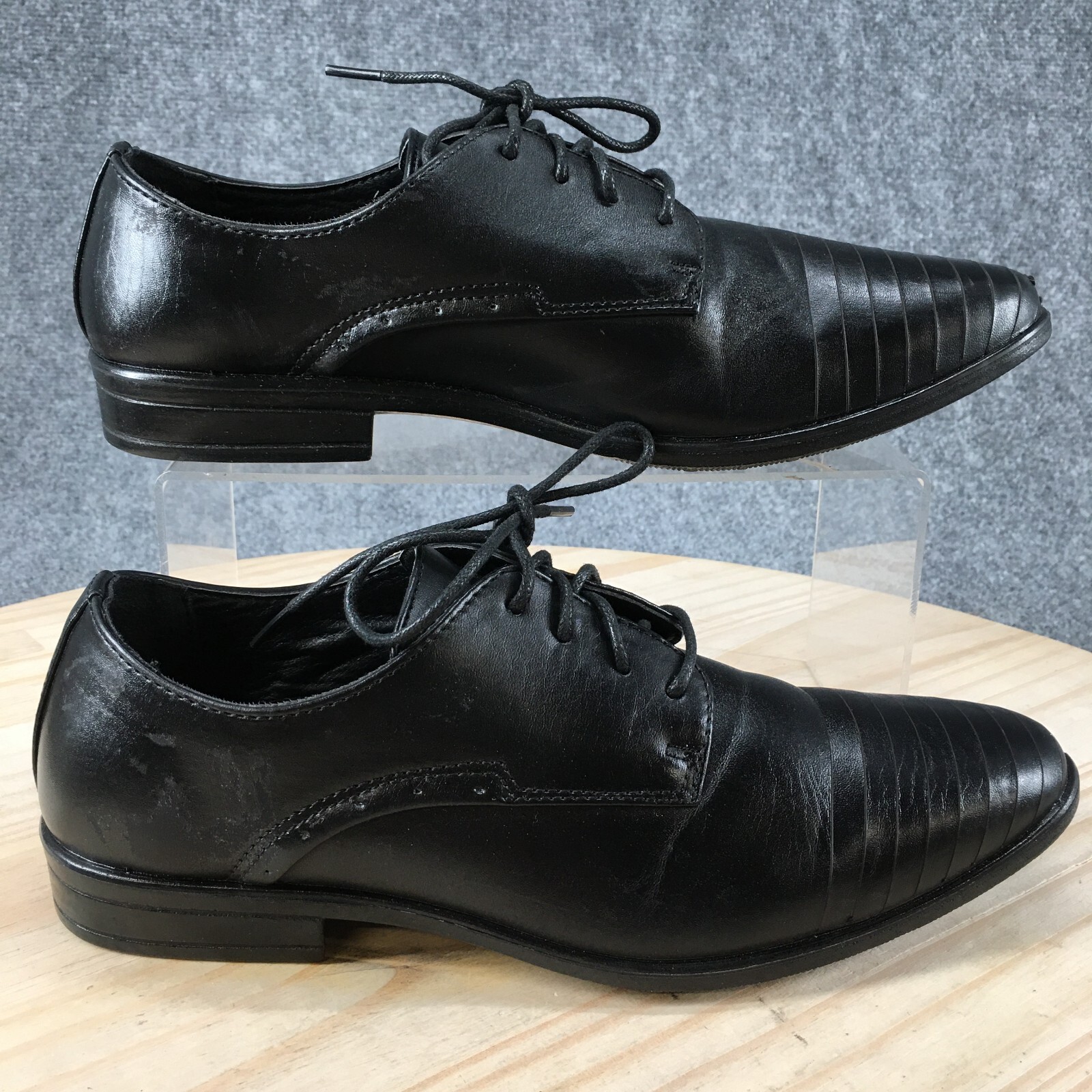 SAOLA Deer Stags Dress Shoes Mens 6.5 M Grover Jr Oxford Lace Up Comfort Black Leather