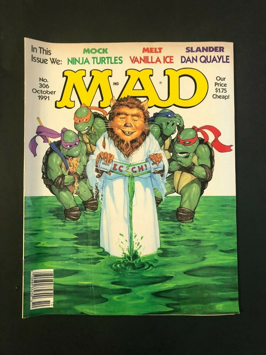 Mad Magazine October 1991 No 306 Teenage Mutant Ninja Turtles | eBay