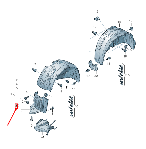 NOUVEAU AUDI RS3 AVANT GAUCHE ARCHE INTÉRIEURE 8V0821191C ORIGINAL