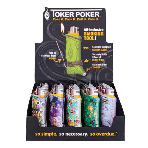 Toker Poker Lighter Sleeve-Flashback Prints-Fit BIC-25pcs