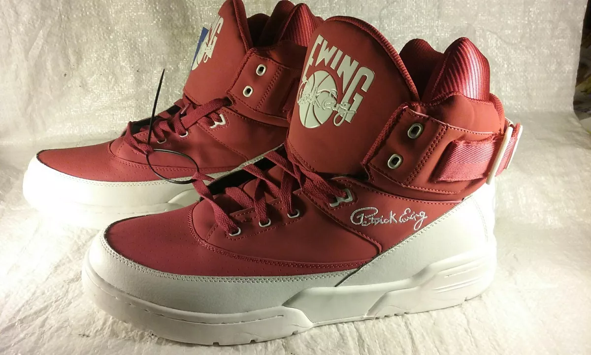 Red patrick ewing shoes clearance