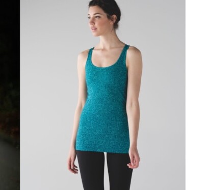 LULULEMON Cool Racerback Foli Manifesto Bali Breeze Tofino Teal Size 4