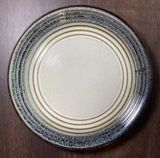 Lot of 3 Gibson Elite Forest Lake Taupe Bread Salad Plate 8.5” Gray Rings