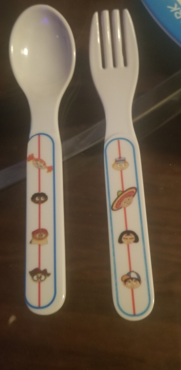 Melamine Ware kids Bible Verse Dish set - Divider Plate Utensils Sippy Cup Bowl