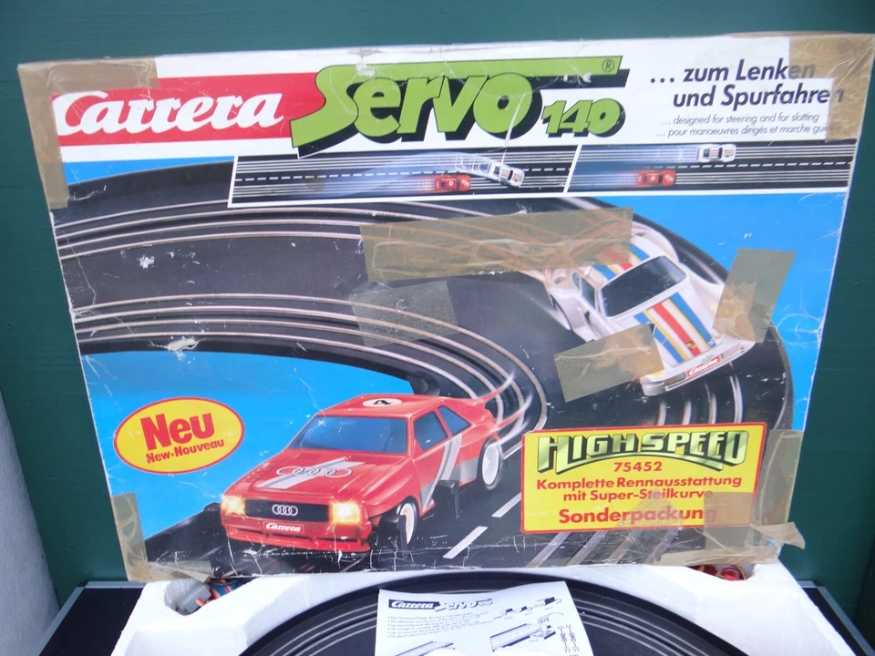 Carrera Servo 140 Highway Race Track Vintage Toy Car Track Set With Original Box - Image 2 of 4