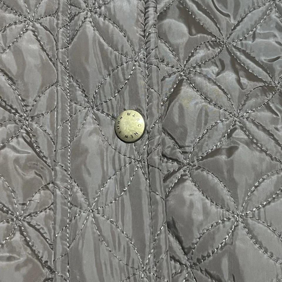 Chaqueta acolchada marrón Mark New York para mujer nieve imitación piel con capucha MEDIANA acolchada Foto 2 de 4