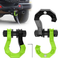 3/4" D Ring Separate Shackles, 44,000lbs Break Strength Easy Open BlackGreen