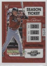 2022 Panini Chronicles Contenders Optic Ruby Wave Prizm 82/199 Jake McCarthy d4y