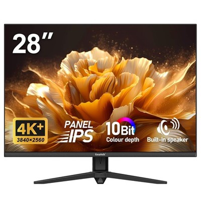 28 Inch 4K Monitor IPS 60Hz, UHD (3840x2560p) PC Screen Built-in Speakers, Ul...