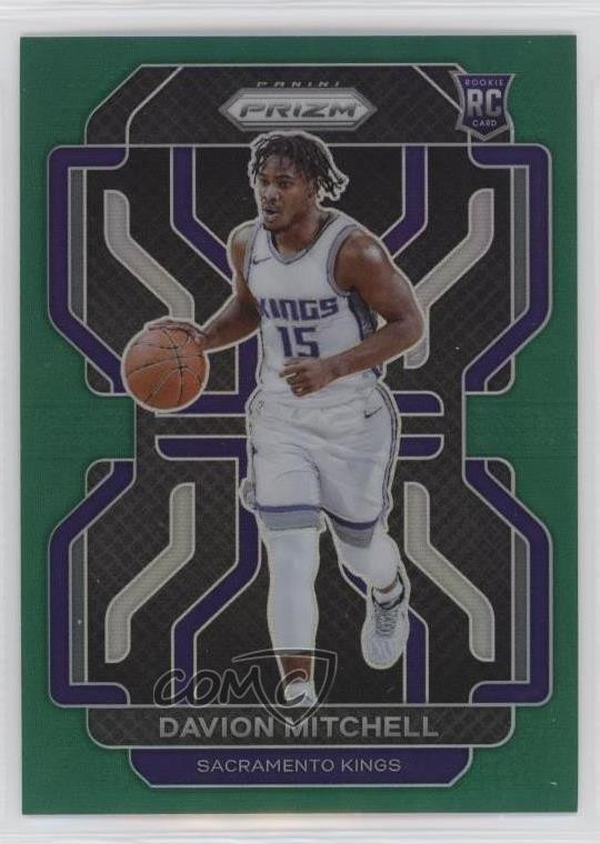 2021-22 Panini Prizm Green Prizm Davion Mitchell #312 Rookie RC