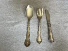 Gorham Sterling Silver Flatware Lot – Spoon, Fork & Knife – Stainless Blade 131g