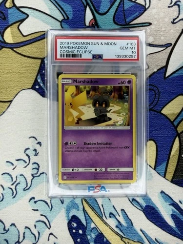2019 POKEMON SUN & MOON COSMIC ECLIPSE #103 MARSHADOW PSA 10. Low Pop!