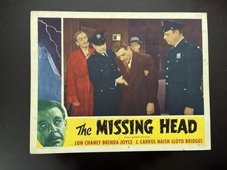 The Missing Head Original Movie Lobby Card #5 Lon Chaney JR R53